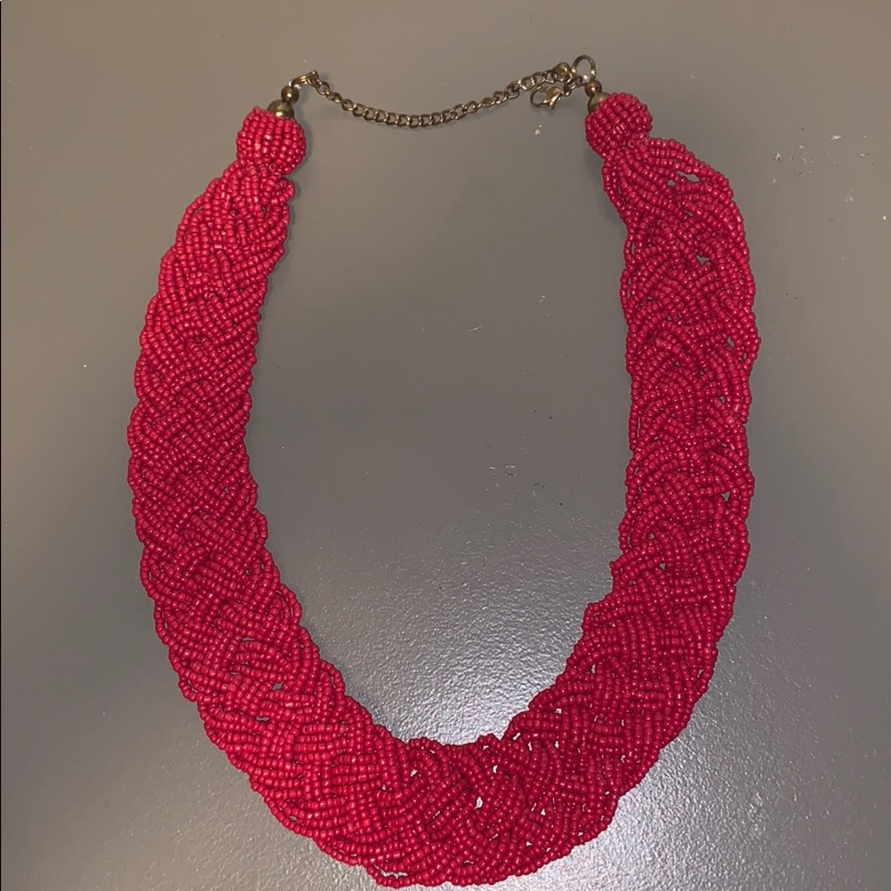 Red beaded necklace